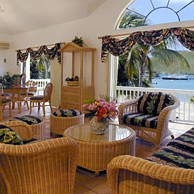 2 bedroom Antigua villa - upstairs views -  - Superb villas for rental from Antigua Villa Vacations