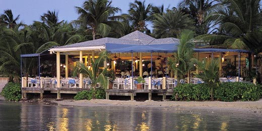 Waterfront Dining at St James's Club Antigua - One of 4 Restaurants  - Superb villas for rental from Antigua Villa Vacations